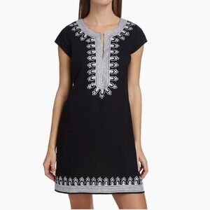 Like-New Calypso St. Barth Ro Embroidered Shift Dress, Size XS
